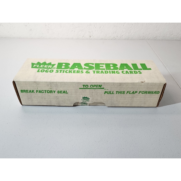 Large Box of Fleer 1988 Baseball Logo Stickers & Trading Cards - Fleer Factory Seal!