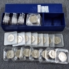 Image 1 : Coin Collectors Case Loaded With Kennedy Half Dollars in Capsules ~ Face Value $17.00