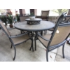 Image 7 : Great Outdoor Round 4 Ft Metal Patio Table & 4 Chairs With Additional Serving Platform - See Pics - 