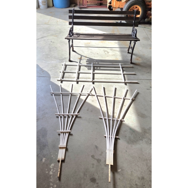 *Pick Up At Mantua Home-No Shipping Available* Great Condition 27''x48'' Wood & Wrought Iron Garden 