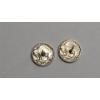 Image 4 : Sterling Silver Replica Buffalo Nickel Stud Earrings & Sterling Silver Hoop Earrings - Weight: 4.3g
