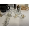 Image 2 : Misc. Glass Items - Goblet - 2 Elephants - Glass Horse - Leaf Shaped small dish