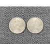 Image 1 : Two Small Egyptian Piastres Coins ~ 72% Silver Coins!