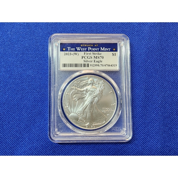 2023-W "First Strike" Silver Eagle 1 oz Fine Silver Coin PCGS MS 70