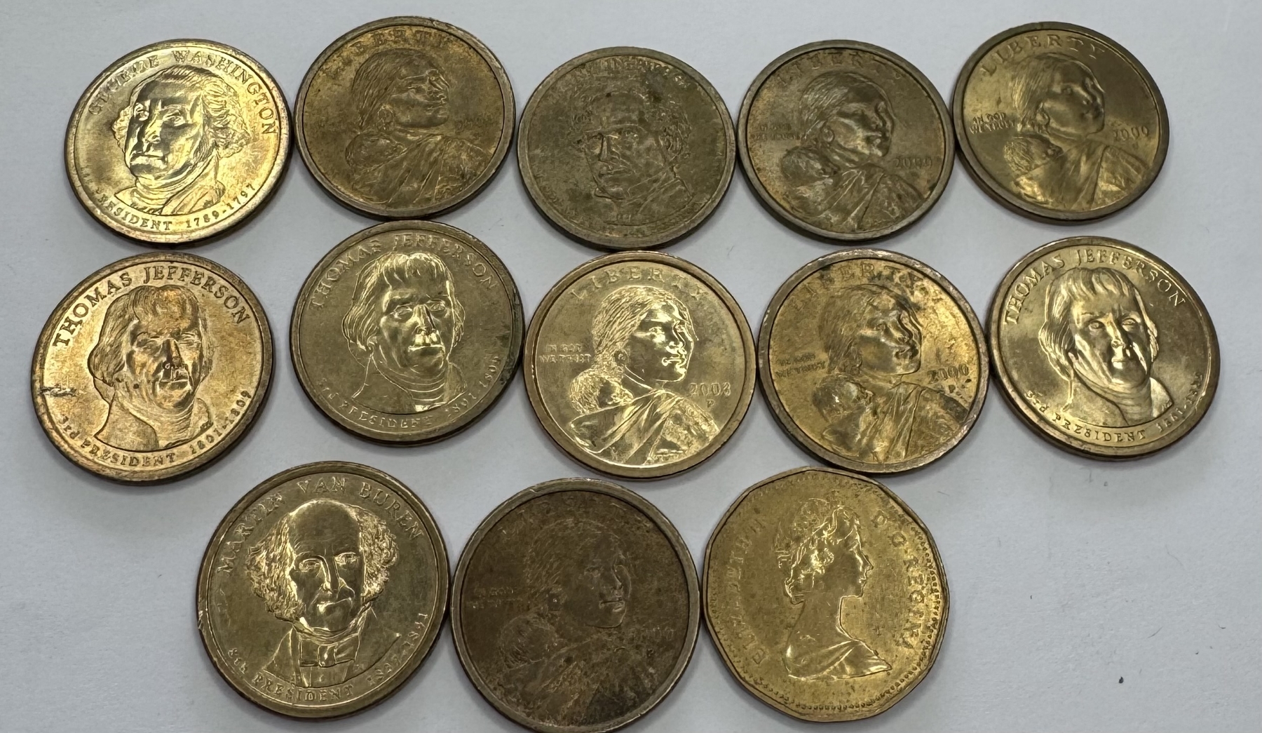Thirteen Assorted $1 Coins- Wonderful Condition! - Bosley Auctioneers
