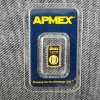 Image 1 : APMEX 1 Gram .9999 Fine Gold Bar in Original Packaging