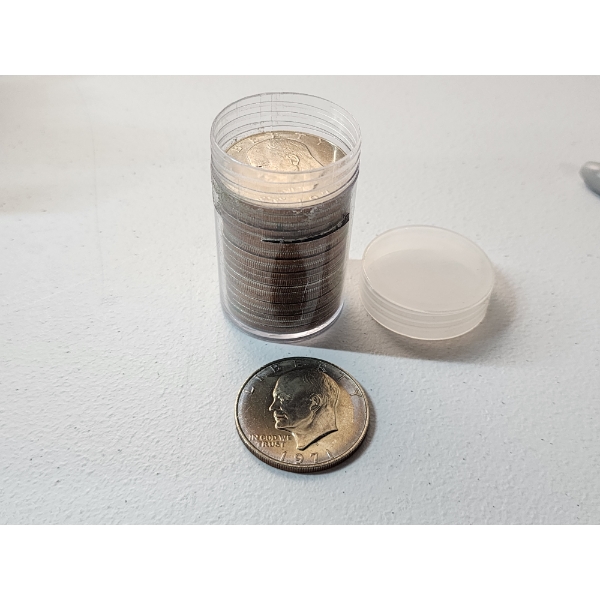 x20 1971 Eisenhower Dollar Coins in Coin Tubes Face Value $20.00