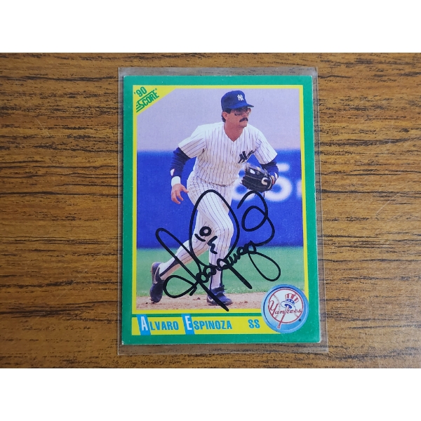 1990 Score Alvaro Espinoza Autograph Card #101 