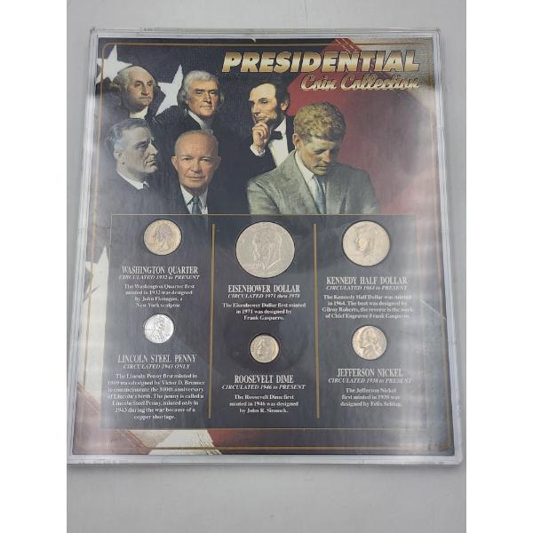 Presidential Coin Collection: Quater, Dollar, Half Dollar, Steel Cent, Dime, Nickel FV: $1.91