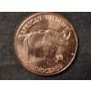 Image 1 : African Wildlife Rhinoceros 1 Oz .999 Fine Copper Round