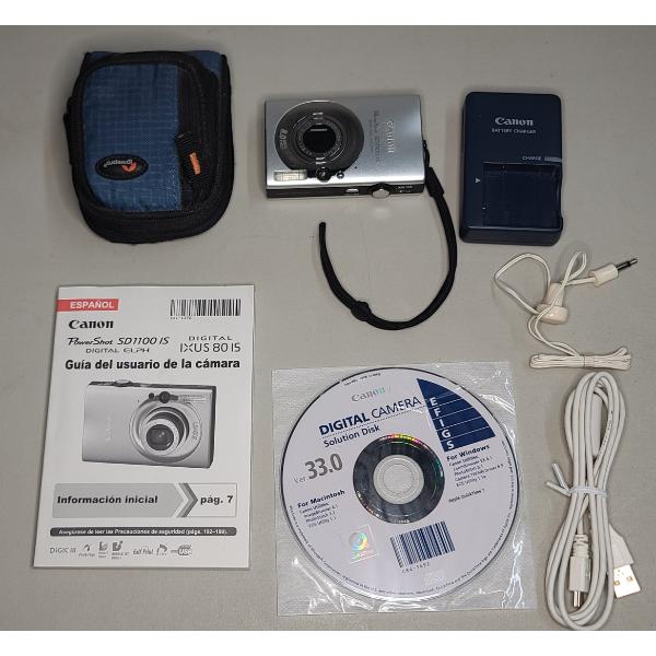 Canon Powershot SD1100 IS Digital Camera With Accessories - Tested - Working Condition