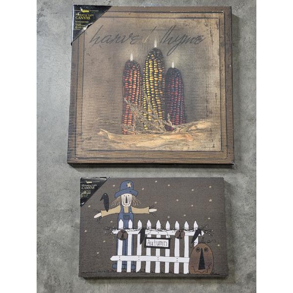 Brand New! Festive Battery Operated Flickering Light Accented Canvas Pictures