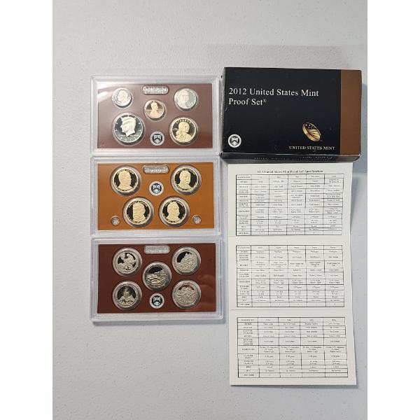 2012 United States Mint Proof Set With Box & CoA