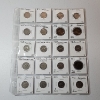 Image 1 : Binder Page of Assorted Years Canadian Coins: 5 Cents and Large Cents 