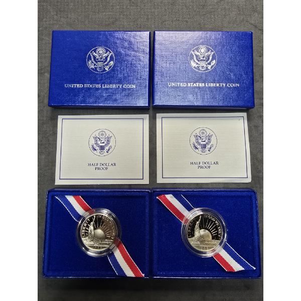(2) 1986 United States Liberty Half Dollar Proofs