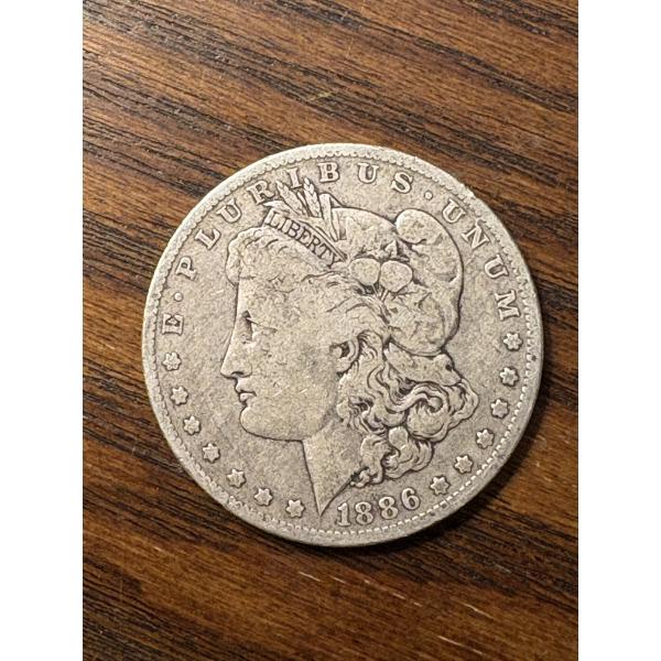 90% Silver - 1886-O Morgan Silver Dollar - FV $1.00