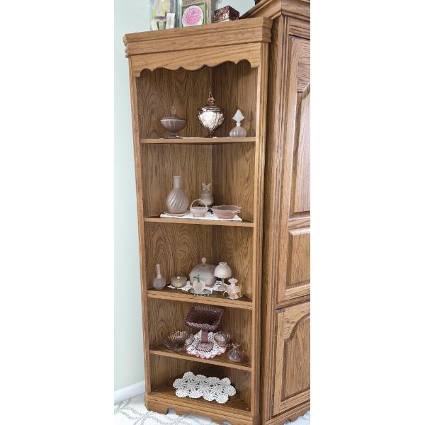 PICKUP IN NORTHFIELD - 3 Section Hardwood Cabinetry Sold Individually 1st Of 3: Corner Shelf Cabinet