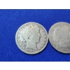 Image 2 : x2 Silver Barber Half Dollars: 1909 and 1904