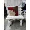 Image 2 : Wooden White Bench with Pillow - 28x36in