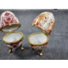 Image 7 : Two Unique Decorated Egg Trinket Jewelry Boxes