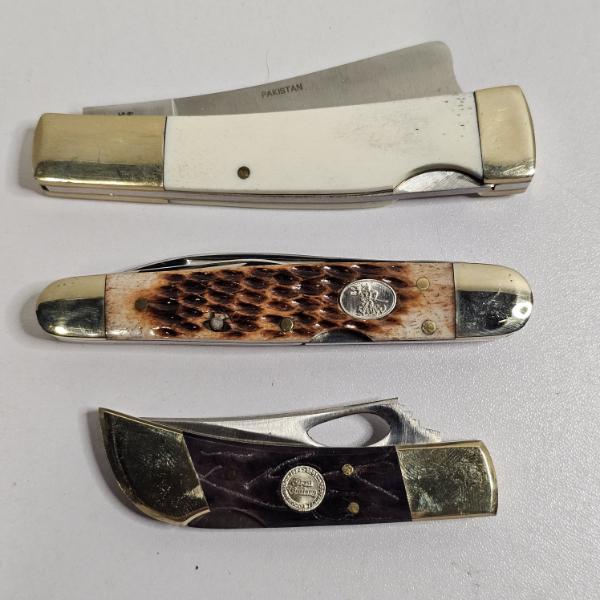 Three Distinct Traditional Folding Pocket Knives - Great for Collectors or Daily Use!!!