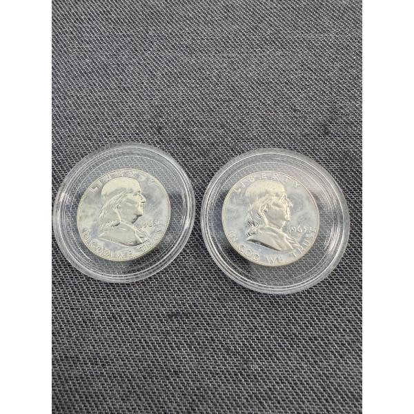Ben Franklin 1963 Half Dollars (2) - Mint Condition!