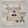 Image 1 : INTERESTING!!! Collection of 5 Antique MUGSHOT Bertillon Criminal Booking Sheets