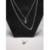 Image 1 : Sterling Silver Necklaces, Butterfly Pendant with Dark Blue Stones, Earrings - See Description! 