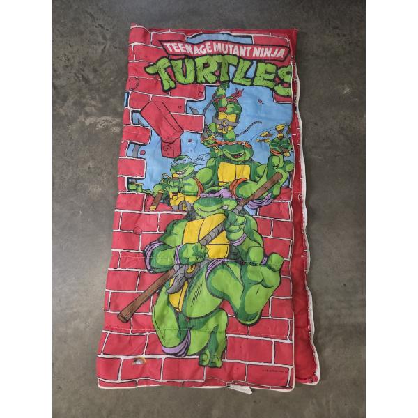 Vintage 1991 55'' Collectable TMNT Childs Sleeping Bag In Great Condition With Working Zipper! 