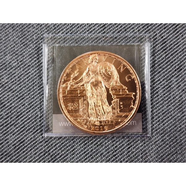 Zombucks 1 ADVP oz .999 Fine Copper Round - 2019 Starving Liberty	