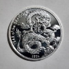 Image 1 : 2024 Asahi Refining 1 Troy Ounce 999 Fine Silver Lunar Calendar Series Round ~ YEAR OF THE DRAGON