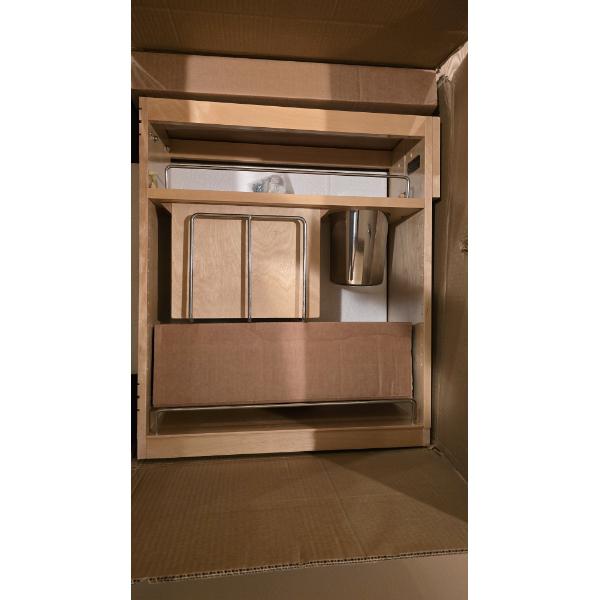 Rev-A-Shelf Utensil Cabinet Pull-Out Insert with Utensil Cup and 2 Knife Blocks - 24.5Hx21 5/8D x 8W