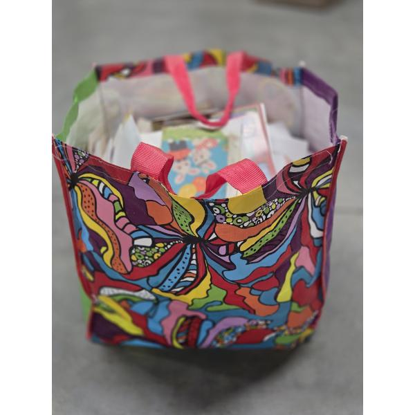 Large Reusable Shopping Bag With Large Collection Of New & Used Greeting Cards And Envelopes 
