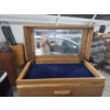 Image 4 : Like New! Oak 5 Drawer Dresser 33''x17''x50'' Top Raises To Reveal Hidden Compartment & Mirror! 