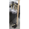Image 4 : Pretty Metal Wine Holder And Like New Fireplace Tool Set 