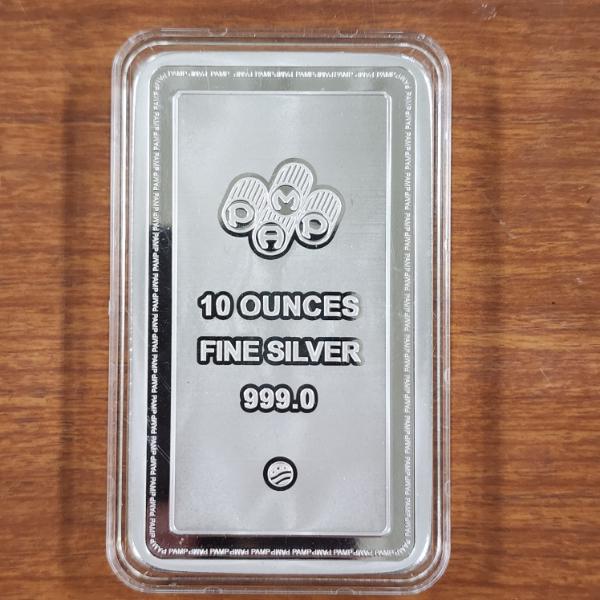 INCREDIBLE PAMP 10 OUNCE 999 FINE SILVER BAR FT LADY LIBERTY IN PROTECTIVE CASE