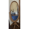 Image 1 : Floor Standing Oak Mirror - 64H x 28W
