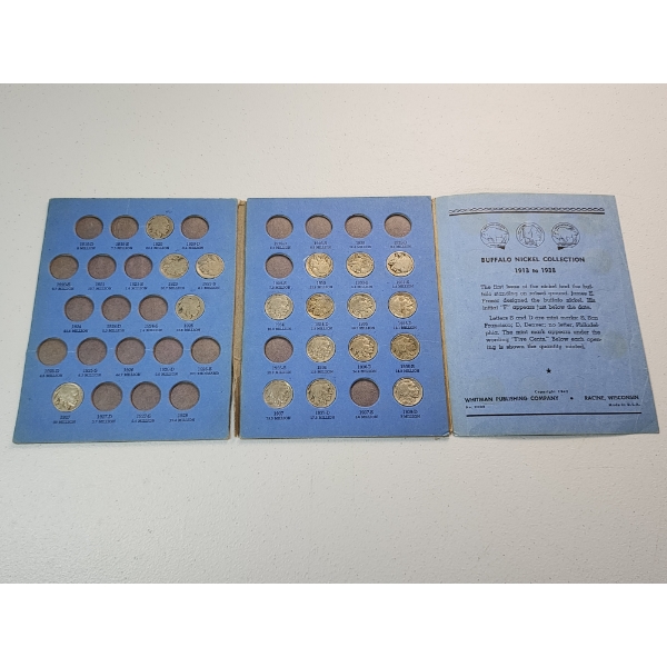 Buffalo Nickel Collection Book (Incomplete) FV: $0.90