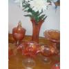 Image 4 : Antique Group Of Marigold Carnival Glass 15 Pieces Mint Condition See Pics