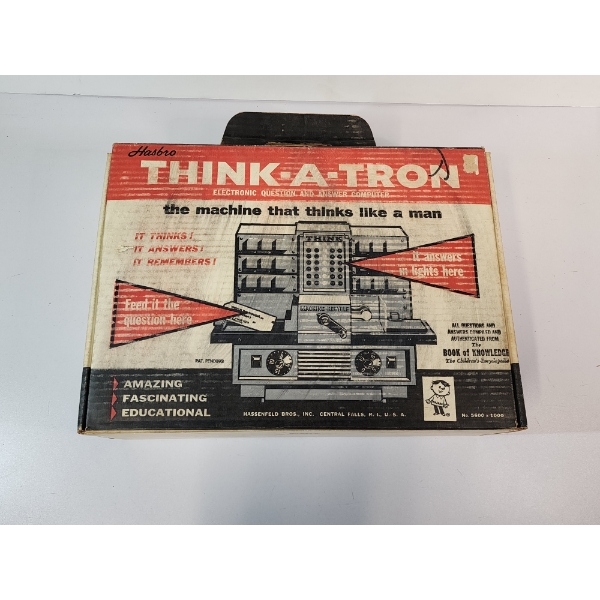 VINTAGE & RARE Original 1960's Hasbro THINK-A-TRON Electronic Question & Answer Computer Toy