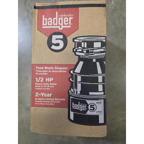 New In Box- Badger 1/2 HP Garbage Disposal