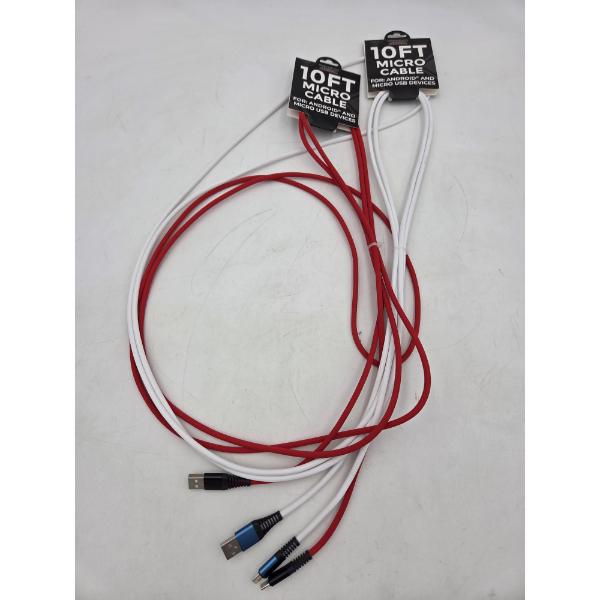 Two New 10ft USB Charging Cables