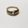 Image 4 : Incredible 10K Gold Men's Ring ft. Black & White Diamonds Size 12 - TW: 6.6g