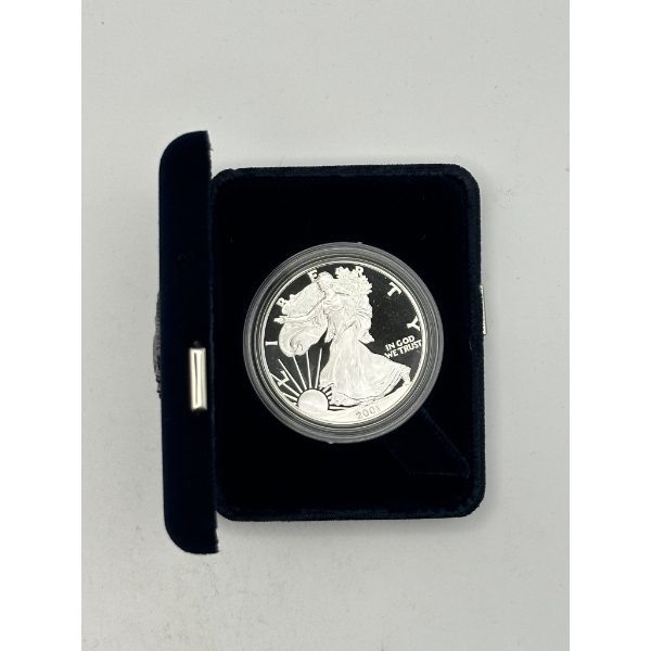 2001-W Proof American Silver Eagle with U.S. Mint Box & COA