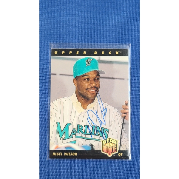 1992 Upper Deck Nigel Wilson Florida Marlins #9 Signed Baseball Card