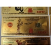 Image 6 : x8 Assorted Looney Tunes $100 99999999 24K Gold Foil Banknotes Set w/ CoA