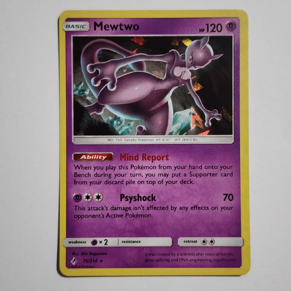 Mewtwo 75/214 Holo Rare Pokemon Trading Card