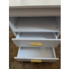 Image 2 : White 18"x23" Lighted Locking Hidden Drawer Table With Keys Excellent Condition!