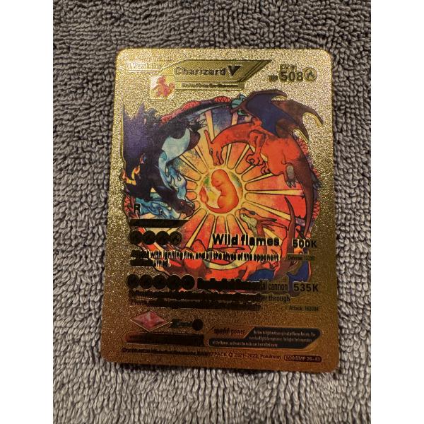 Limited Edition 24K Gold Foil Pokemon Charizard Trading Card - Mint Condition - Bosley Auctioneers Limited Edition 24K Gold Foil Pokemon Charizard Trading Card - Mint Condition - Bosley Auctioneers