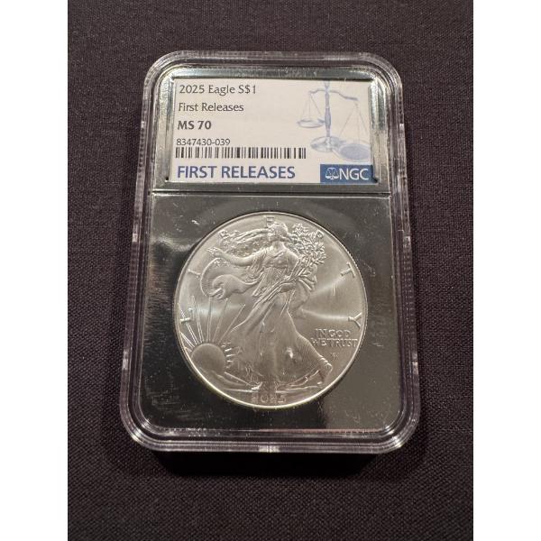 2025 American Silver Eagle First Releases - NGC MS 70 - Incredible Coin